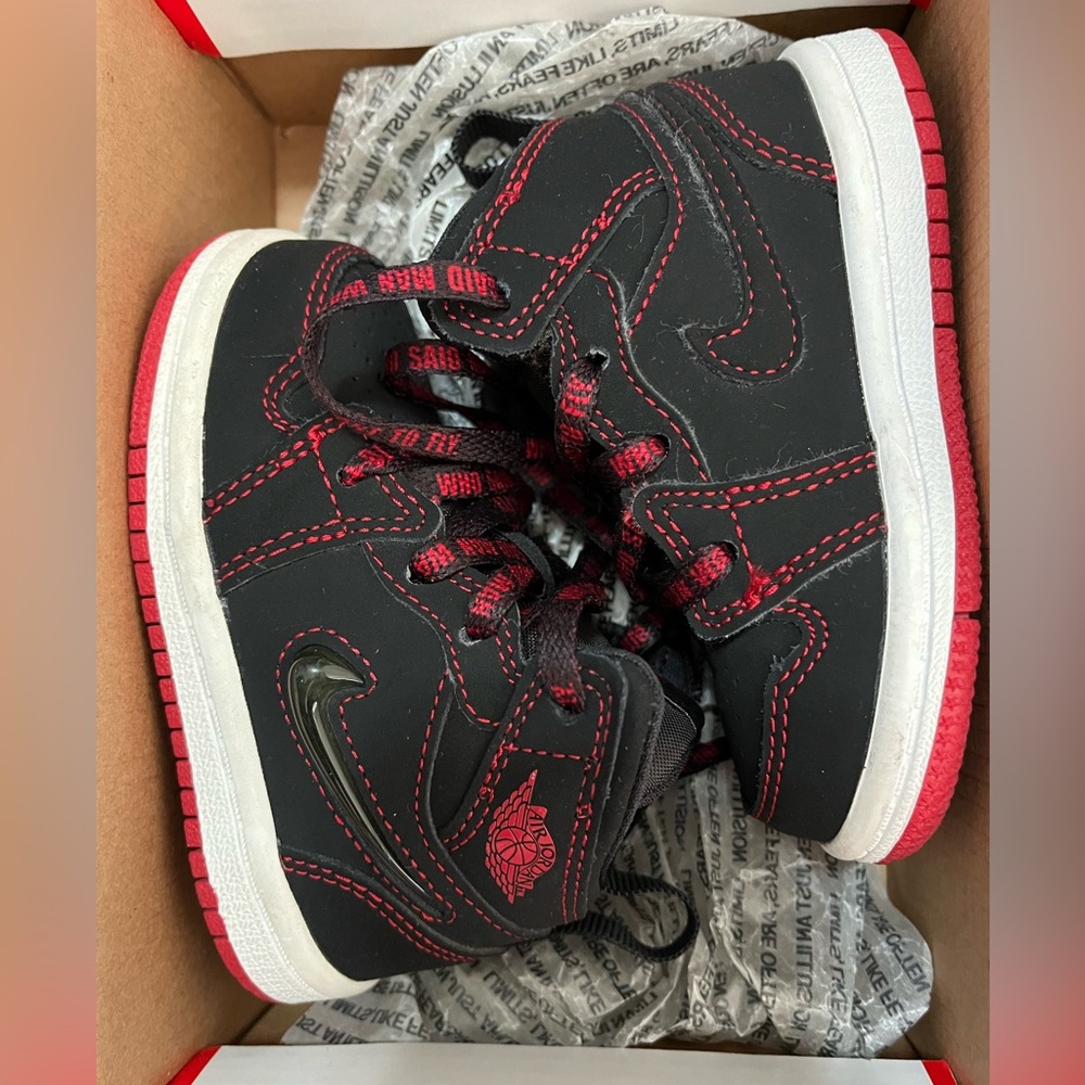 Toddler Size 5C Jordan 1 Mid FEARLESS